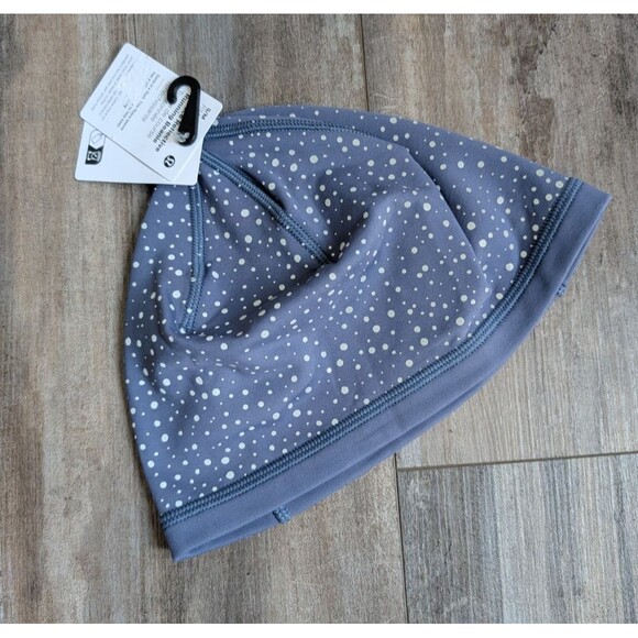 NWT Lululemon Fleece Reflective Running Bean S/M Periwinkle Blue NEW - Picture 2 of 3